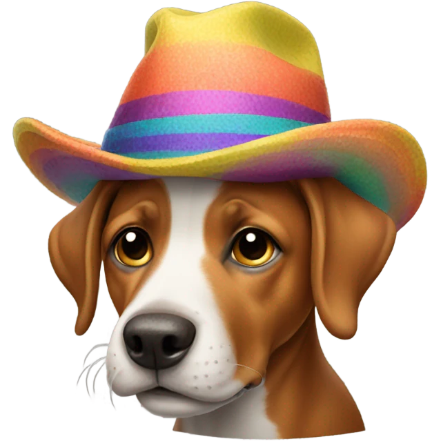 Dog wearing a hat emoji