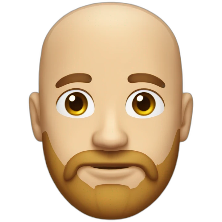 man bald head and beard emoji