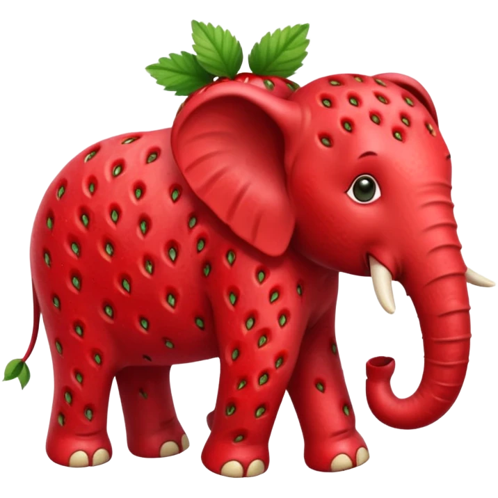 Strawberry elephant  emoji