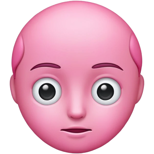 Pink emoji doing side eye emoji