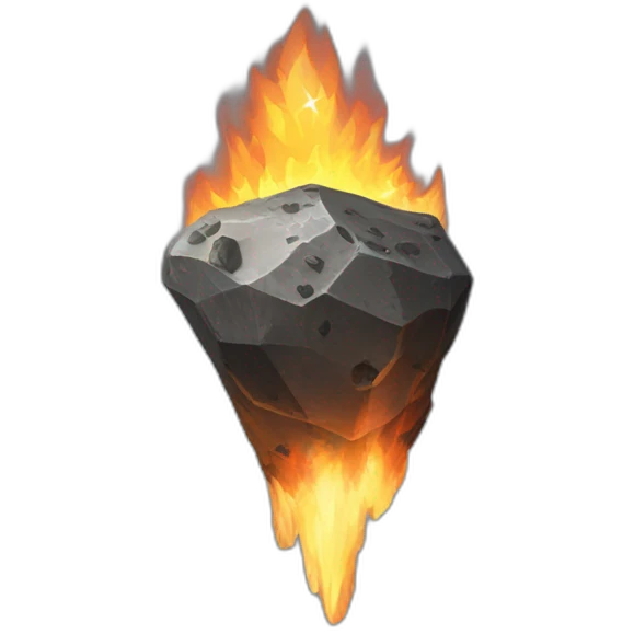 burning meteorite falling to Earth emoji