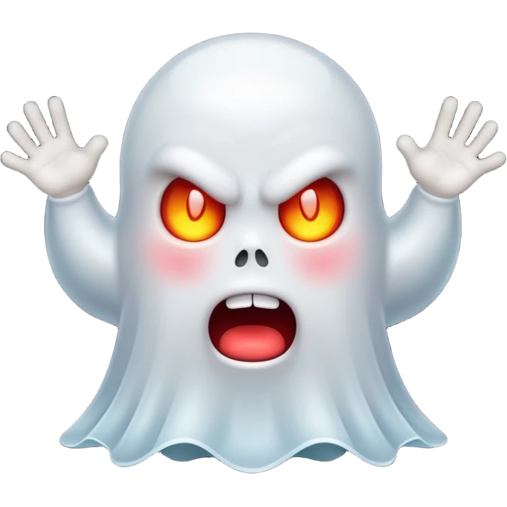 cute ghost angry emoji