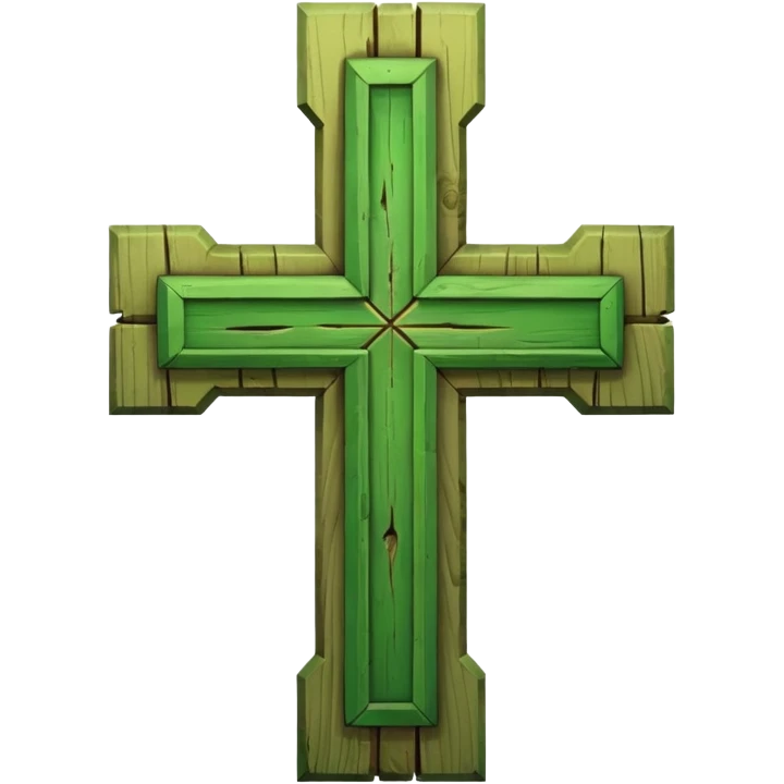 Green Christian cross emoji