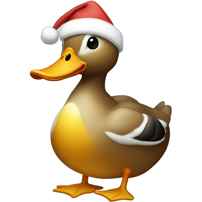 Christmas duck emoji