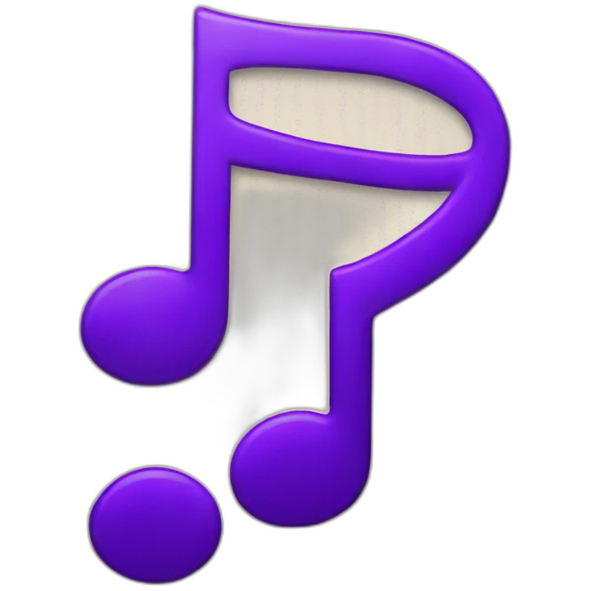 Purple music note emoji