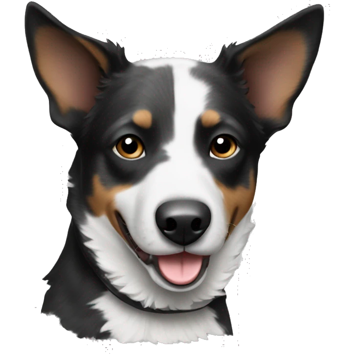 Black and White Australian Cattle Dog emoji