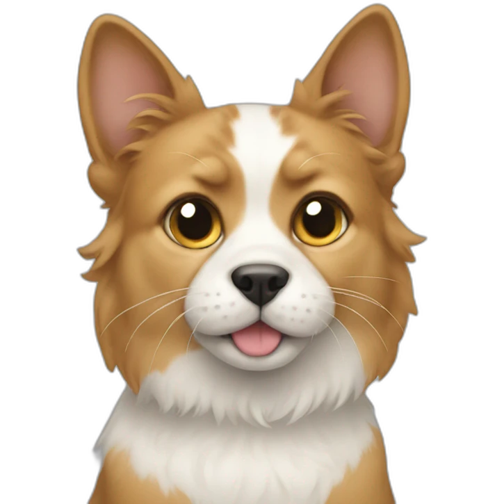 Cat merged in to a dog emoji
