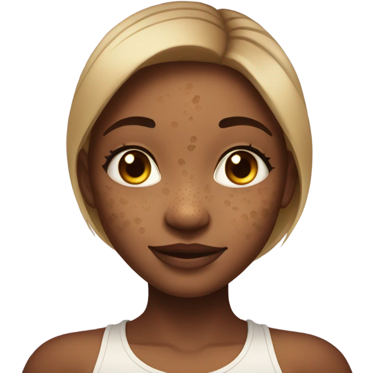 the hyperpigmentation girl emoji