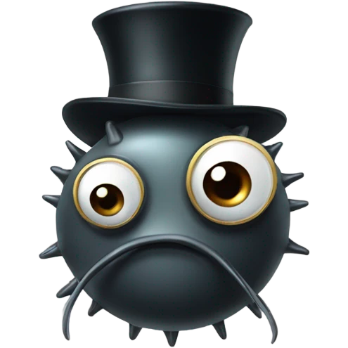 mite with monocle and top hat emoji