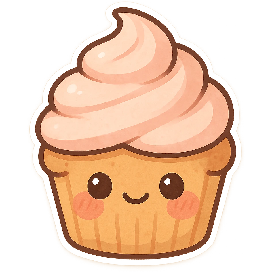 Chibi Cupcake Blush emoji
