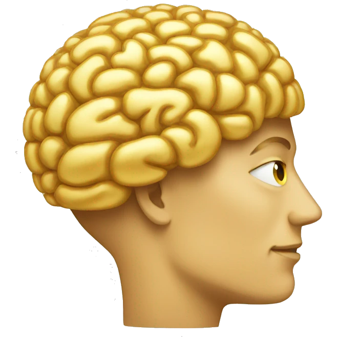 golden brain emoji emoji