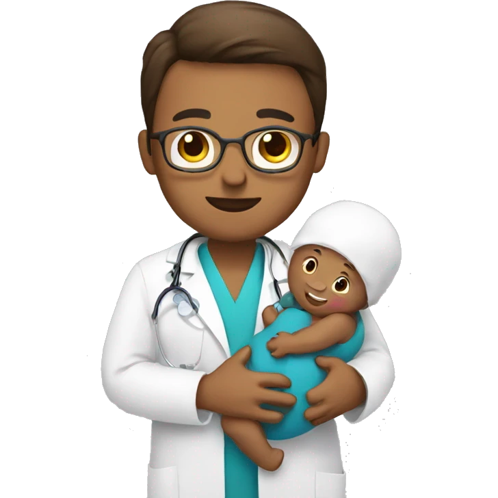 Doctor with a baby emoji