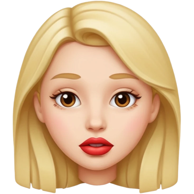Girl with big lips emoji