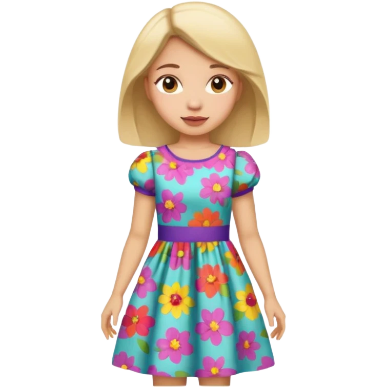 دختر با لباس emoji