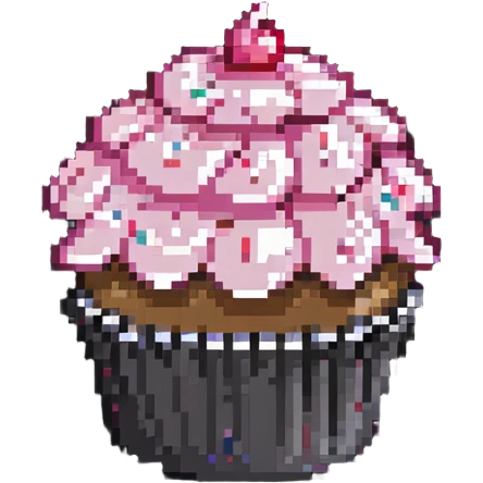 cupcake with pink icing emoji