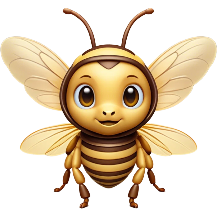 Cinematic Cute Hornet Portrait Emoji, Head tilted playfully and inquisitively, featuring a compact, delicately striped body with adorable, round eyes and subtly detailed wings, Simplified yet irresistibly adorable features, highly detailed, glowing with a warm, inviting glow, high shine, affectionate and lively, stylized with a touch of whimsical insect charm, soft glowing outline, capturing the essence of a mischievous yet endearing hornet that seems as if it could buzz out of the screen into your arms! emoji