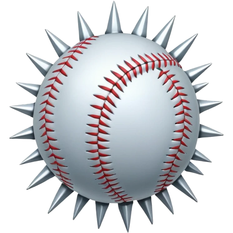 Metal baseball with thorns  emoji