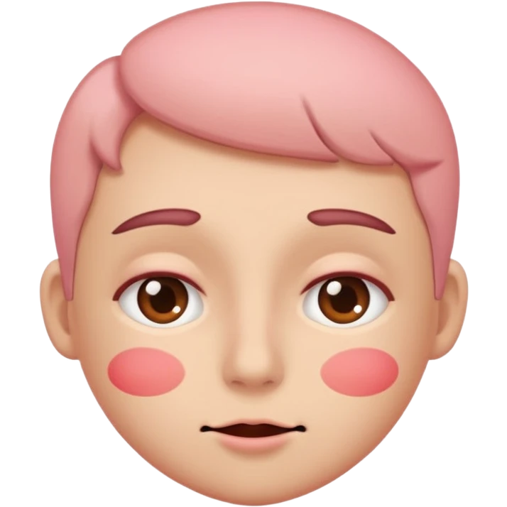 Face with eyes rolling while blushing emoji
