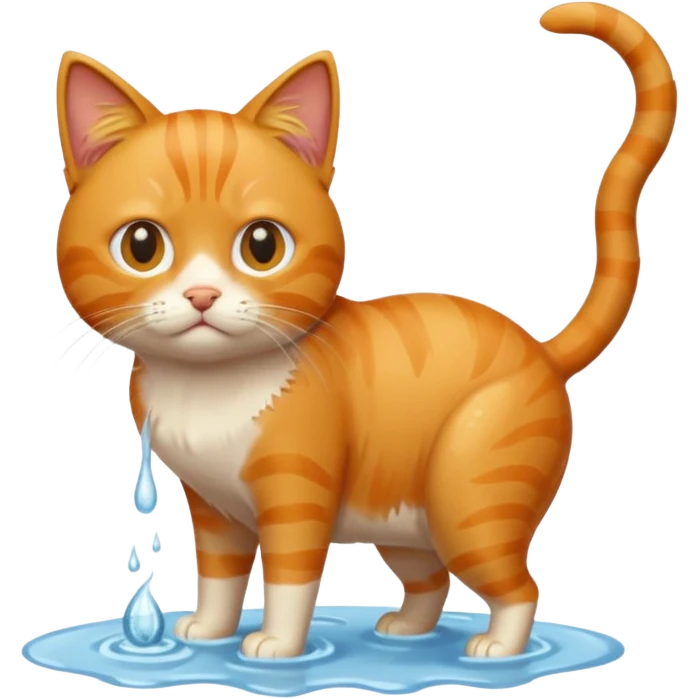 Cat peeing emoji