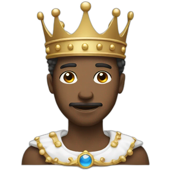 white king with crown emoji
