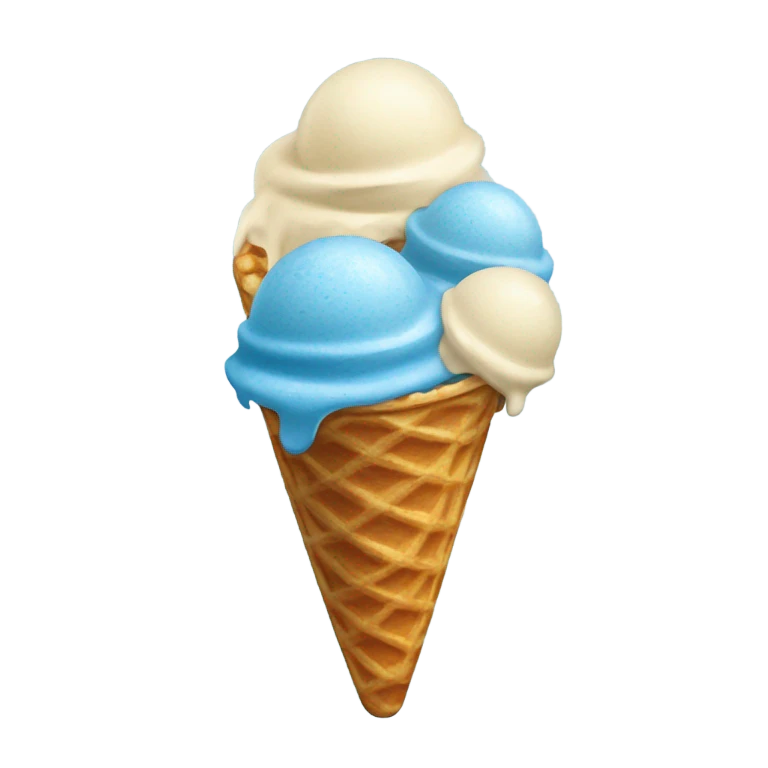 Blue ice cream  emoji