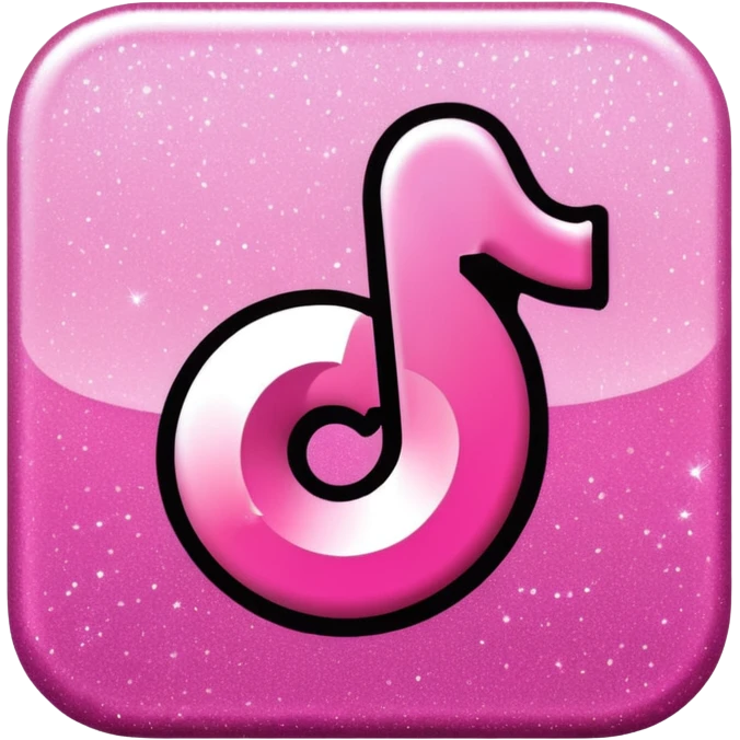 glitter pink logo TikTok emoji