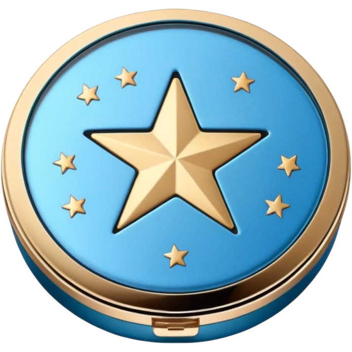 A round case that narrows toward the bottom, with a star-shaped debossed pattern on the eyeshadow and a debossed ETUDE logo beneath it emoji