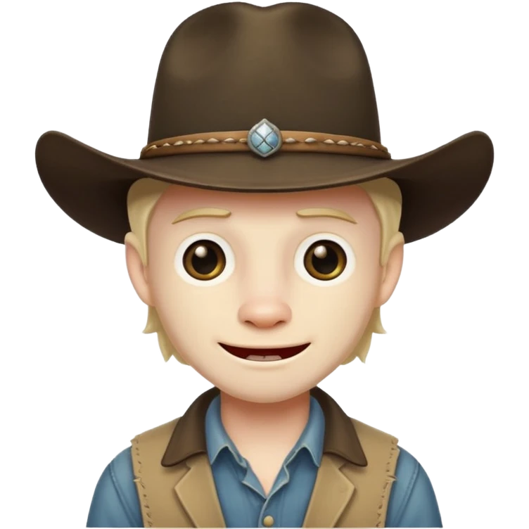 toothless hillbilly dogman wearing a stetson emoji