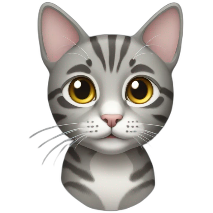 Gray tabby cat emoji