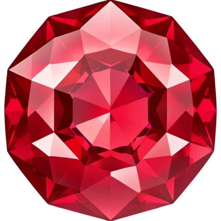 ruby gemstone with facets emoji