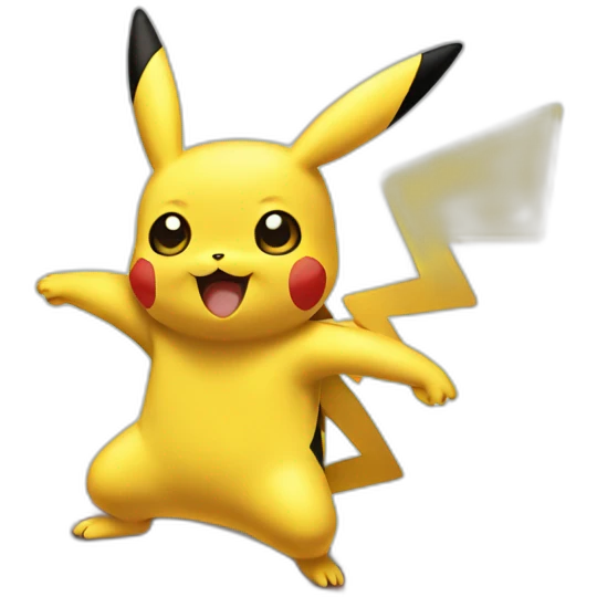 Pikachu surfing emoji