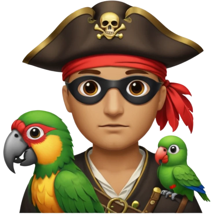 pirate and parrot emoji