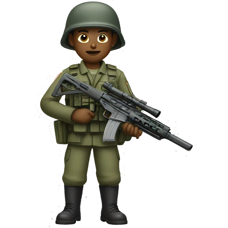 Army commander with a gun￼ emoji
