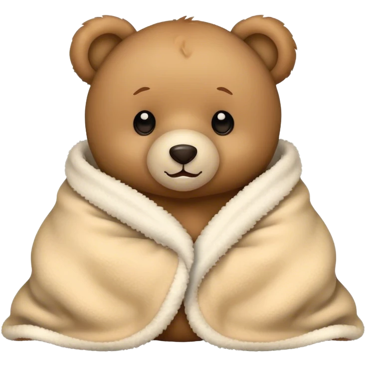 Teddy bear in blanket  emoji