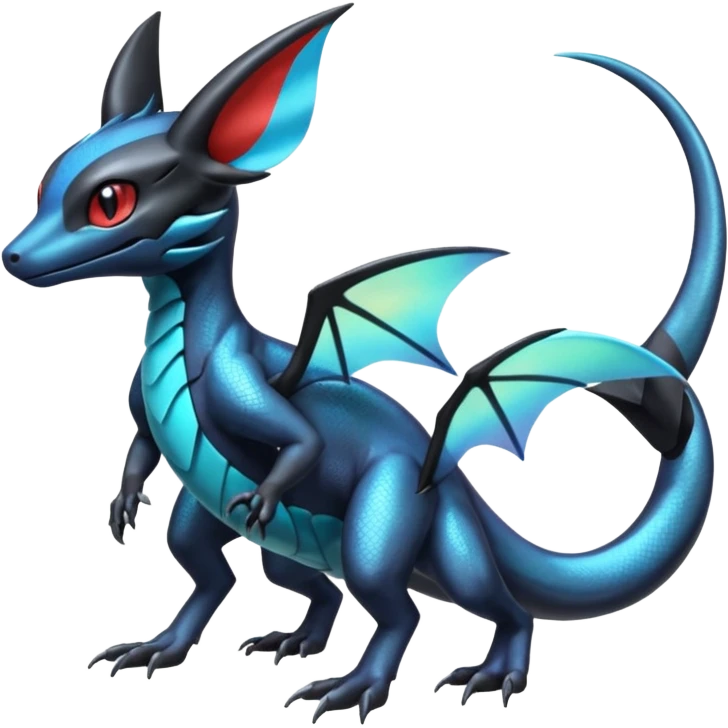 Shiny Salandit-Salamence-Umbreon-Trico-Noivern-Noibat-Hybrid (Full body) emoji