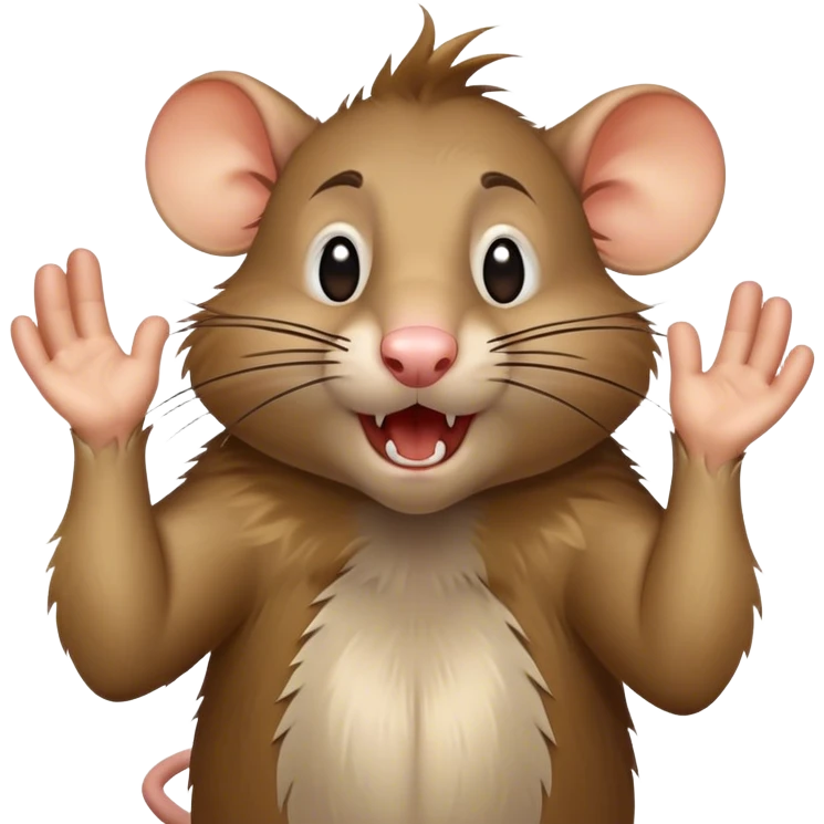 Rat king getting slapped in the face  emoji