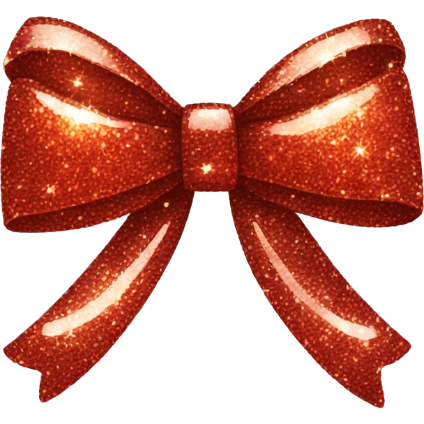 Sparkly bow red emoji