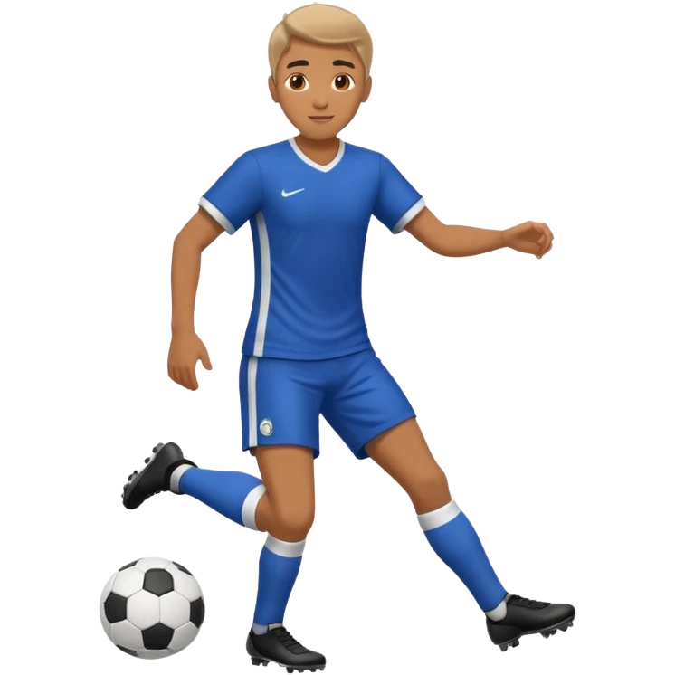person with soccer ball at foot emoji