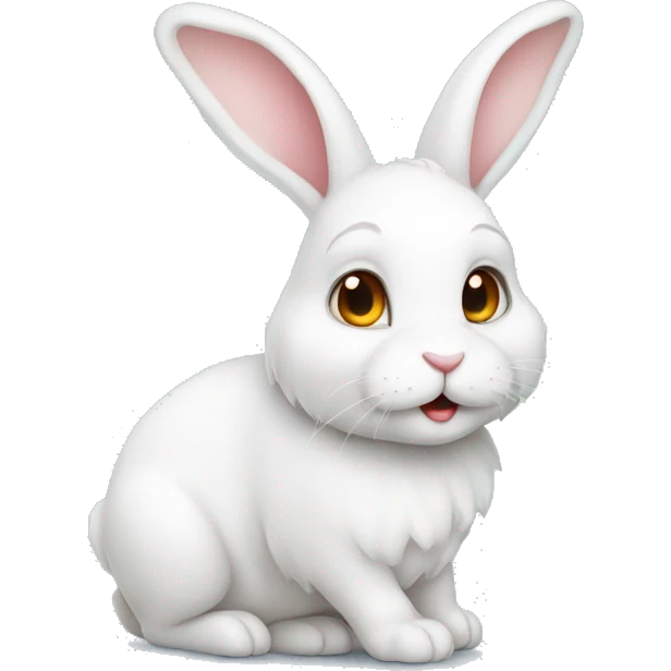 cute white rabbit emoji