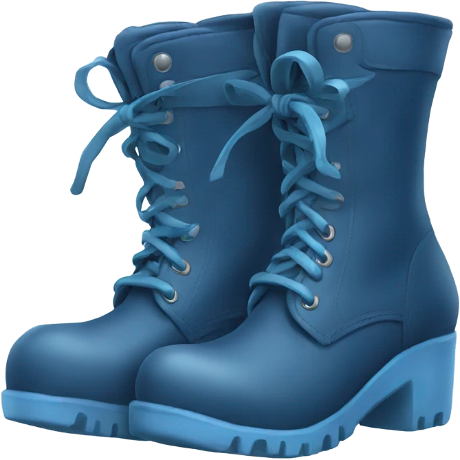 a large blue boot for woman emoji