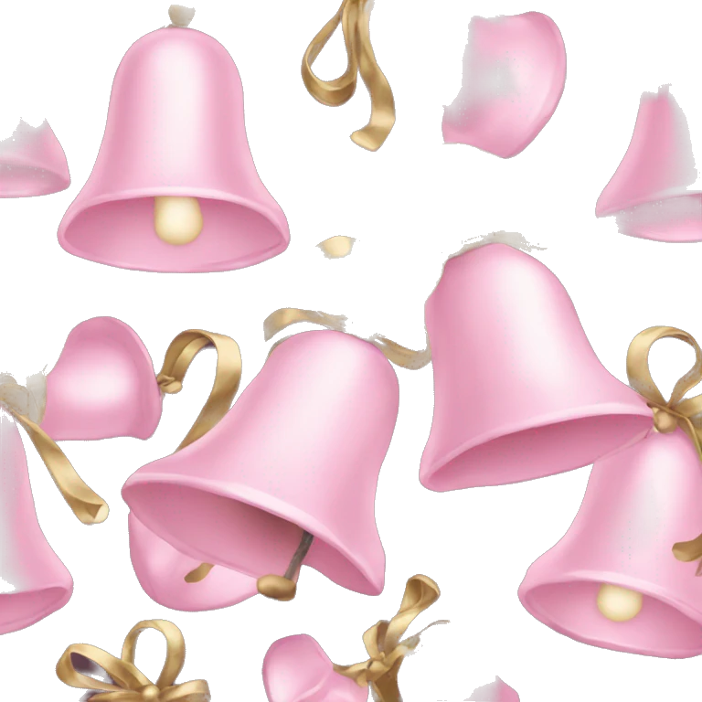 Light pink Christmas bells emoji