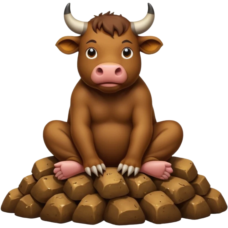Bull sitting on shit  emoji