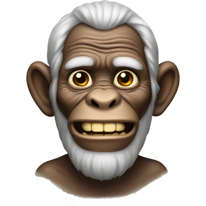 Old monkey man emoji
