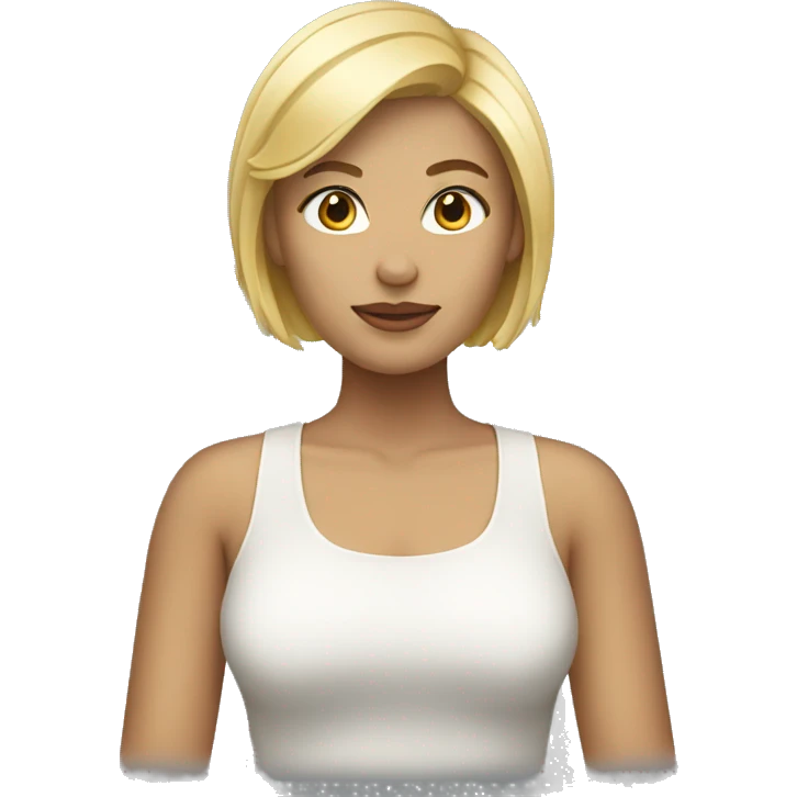 Blonde with short hair emoji
