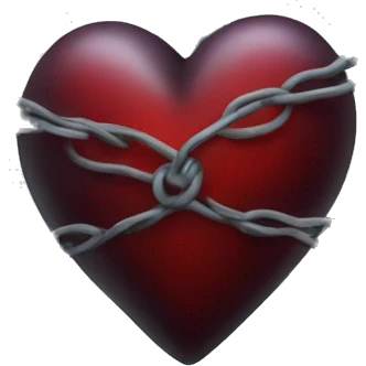 gothic heart with barbed wire emoji