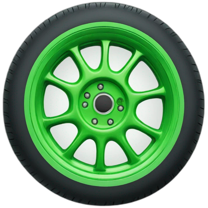 Green car wheel emoji
