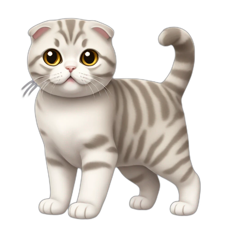 Scottish Fold Cat Full Body emoji