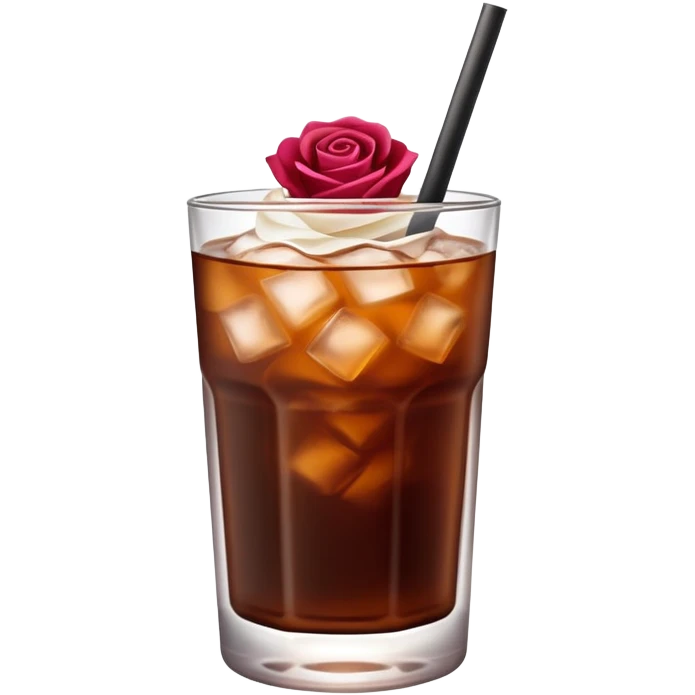 Rose Cold brew mini coffee  emoji