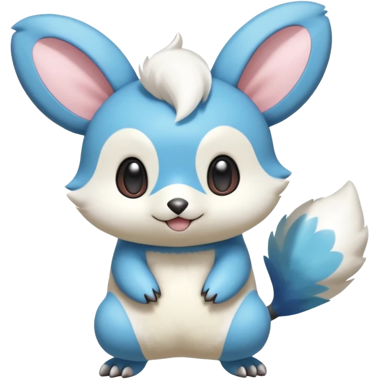 Shiny Tropical Exotic Energetic Happy Chill Wowie Minccino-Piplup-Oshawott-Emolga-Minun-Hybrid (Full body) emoji