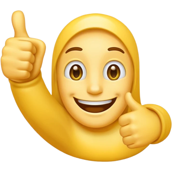 thumbs up emoij, make the thumb super long emoji